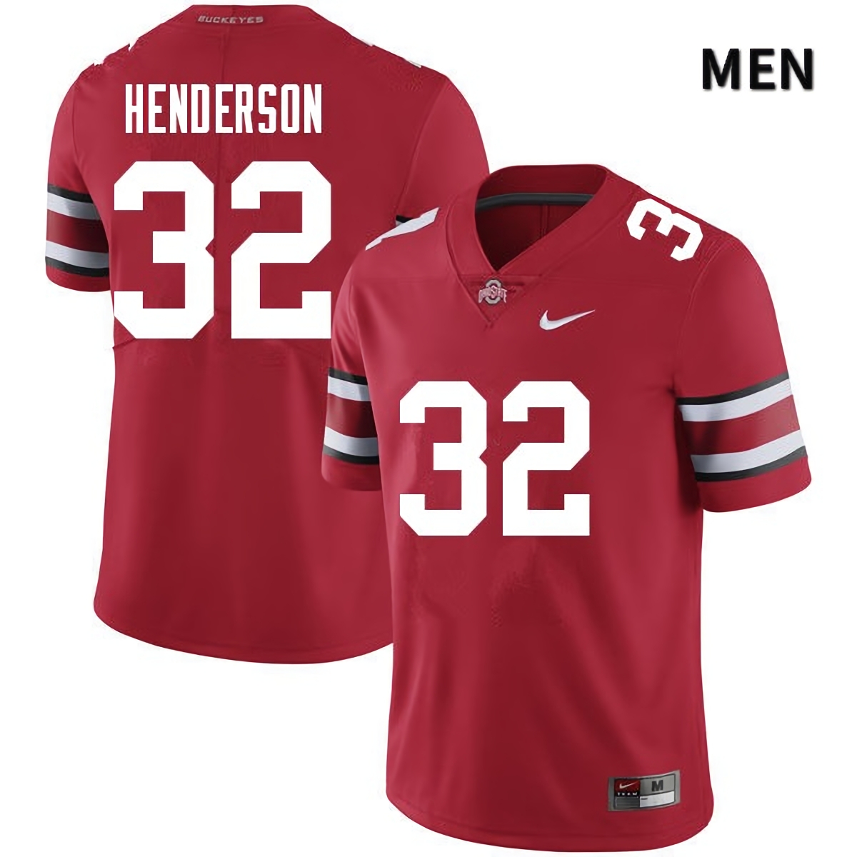 TreVeyon Henderson Ohio State Buckeyes Men's NCAA #32 Red College Stitched Football Jersey CNT0756CU